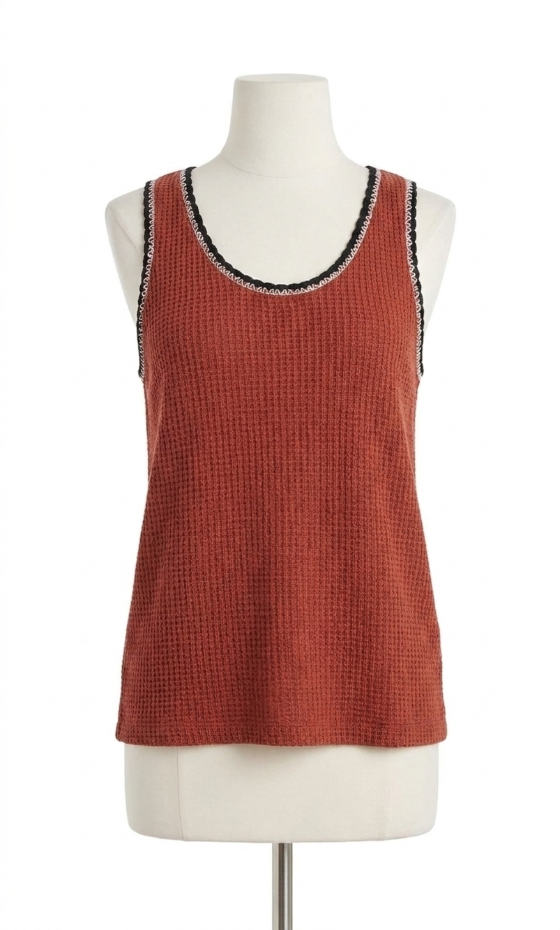 NEW VARLEY higson knit tank in red